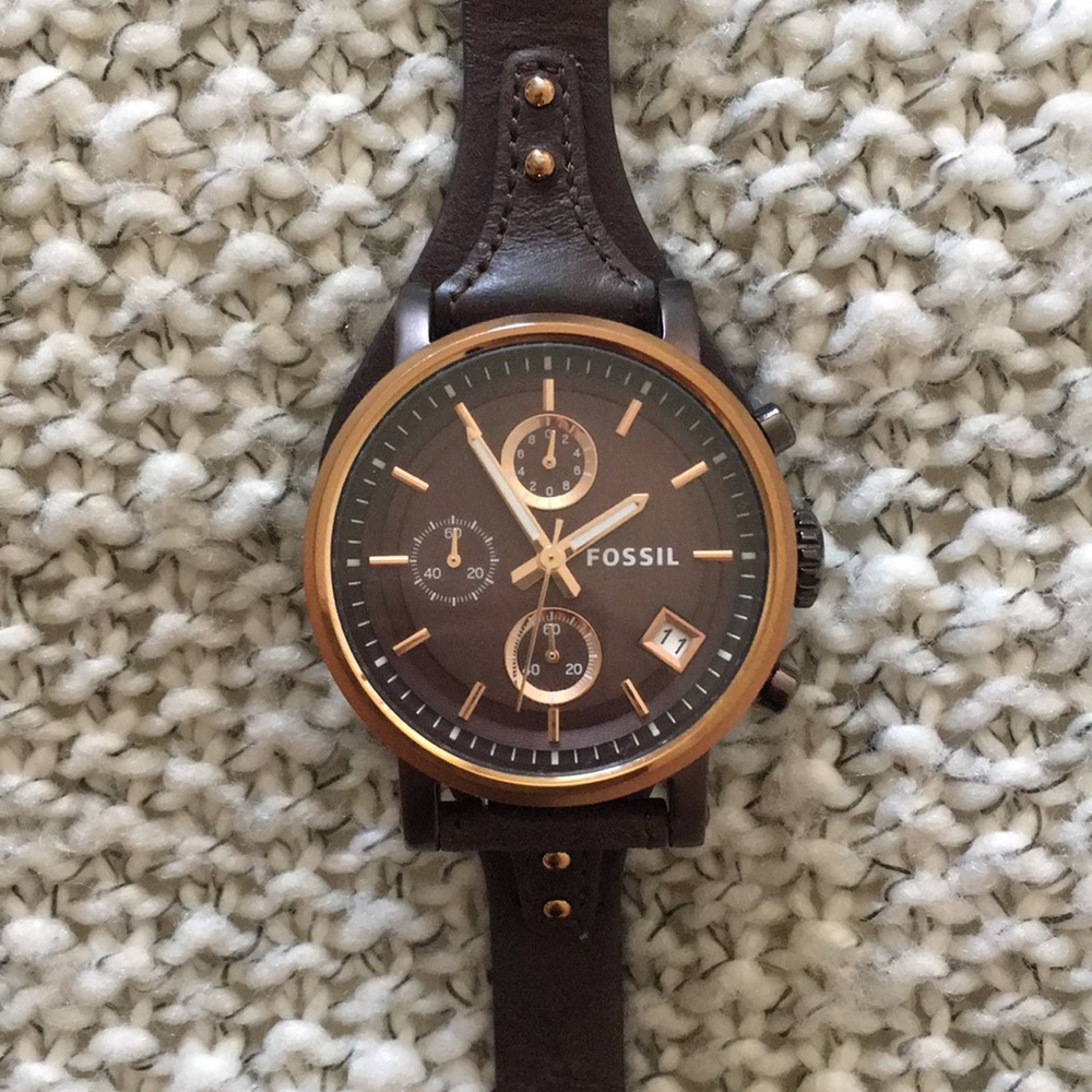 Brown Leather Fossil Watch